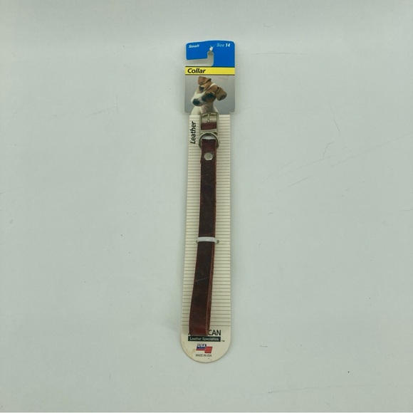 Real leather dog collar NEW Small USA - Picture 1 of 5